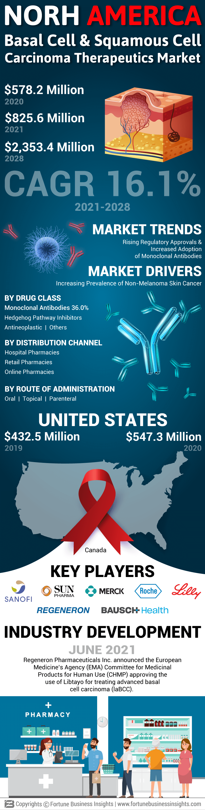 North America Basal Cell and Squamous Cell Carcinoma Therapeutics Market